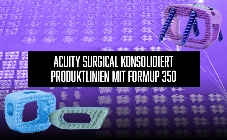 Acuity Surgical konsolidiert produktlinien mit FormUp 350